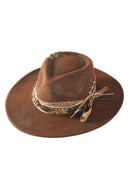 MH0239 Blanche 2 in 1 Rustic Cowgirl/Fedora Hat - MiMi Wholesale