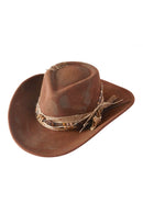 MH0239 Blanche 2 in 1 Rustic Cowgirl/Fedora Hat - MiMi Wholesale