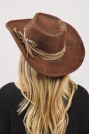 MH0239 Blanche 2 in 1 Rustic Cowgirl/Fedora Hat - MiMi Wholesale