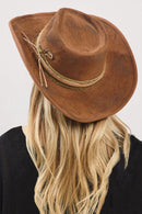 MH0240 Billie 2 in 1 Rustic Cowgirl/Fedora Hat - MiMi Wholesale
