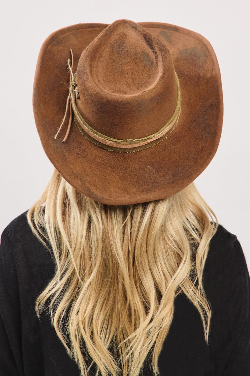 MH0240 Billie 2 in 1 Rustic Cowgirl/Fedora Hat - MiMi Wholesale