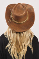 MH0240 Billie 2 in 1 Rustic Cowgirl/Fedora Hat - MiMi Wholesale
