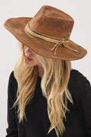 MH0240 Billie 2 in 1 Rustic Cowgirl/Fedora Hat - MiMi Wholesale