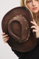 MH0241 Betsy 2 in 1 Rustic Cowgirl/Fedora Hat - MiMi Wholesale