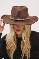 MH0241 Betsy 2 in 1 Rustic Cowgirl/Fedora Hat - MiMi Wholesale