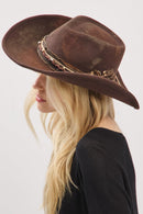 MH0241 Betsy 2 in 1 Rustic Cowgirl/Fedora Hat - MiMi Wholesale