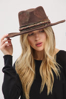 MH0241 Betsy 2 in 1 Rustic Cowgirl/Fedora Hat - MiMi Wholesale