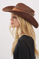 MH0242 Essie Vintage Shapeable Cowgirl/Fedora Hat - MiMi Wholesale