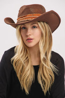 MH0242 Essie Vintage Shapeable Cowgirl/Fedora Hat - MiMi Wholesale
