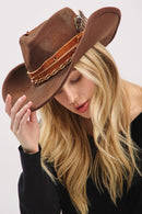 MH0242 Essie Vintage Shapeable Cowgirl/Fedora Hat - MiMi Wholesale