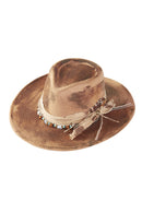 MH0243 Louise 2 in 1 Rustic Cowgirl/Fedora Hat - MiMi Wholesale