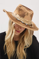 MH0243 Louise 2 in 1 Rustic Cowgirl/Fedora Hat - MiMi Wholesale