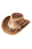 MH0243 Louise 2 in 1 Rustic Cowgirl/Fedora Hat - MiMi Wholesale