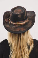 MH0244 Margaret 2 in 1 Rustic Cowgirl/Fedora Hat - MiMi Wholesale