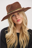MH0245 Belle 2 in 1 Rustic Cowgirl/Fedora Hat - MiMi Wholesale