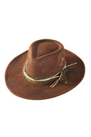MH0245 Belle 2 in 1 Rustic Cowgirl/Fedora Hat - MiMi Wholesale