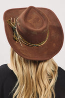 MH0245 Belle 2 in 1 Rustic Cowgirl/Fedora Hat - MiMi Wholesale