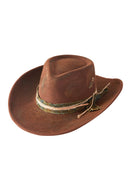 MH0245 Belle 2 in 1 Rustic Cowgirl/Fedora Hat - MiMi Wholesale