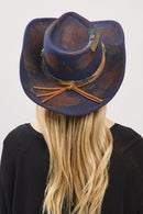 MH0246 Claudia Vintage Shapeable Cowboy/Fedora Hat - MiMi Wholesale