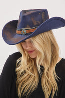 MH0246 Claudia Vintage Shapeable Cowboy/Fedora Hat - MiMi Wholesale