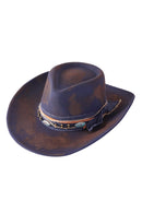 MH0247 Gracie Heritage Worn Shapable Cowboy/Fedora Hat - MiMi Wholesale