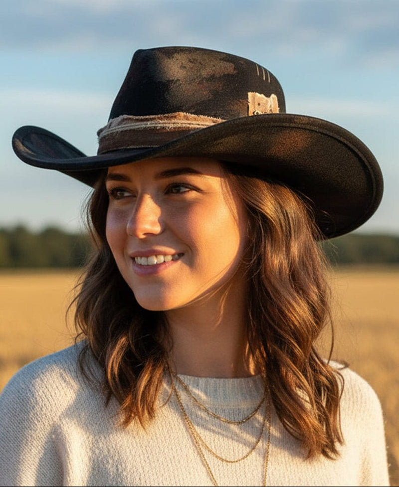 MH0259 Macy Vintage Shapeable Cowboy/Fedora Hat - MiMi Wholesale