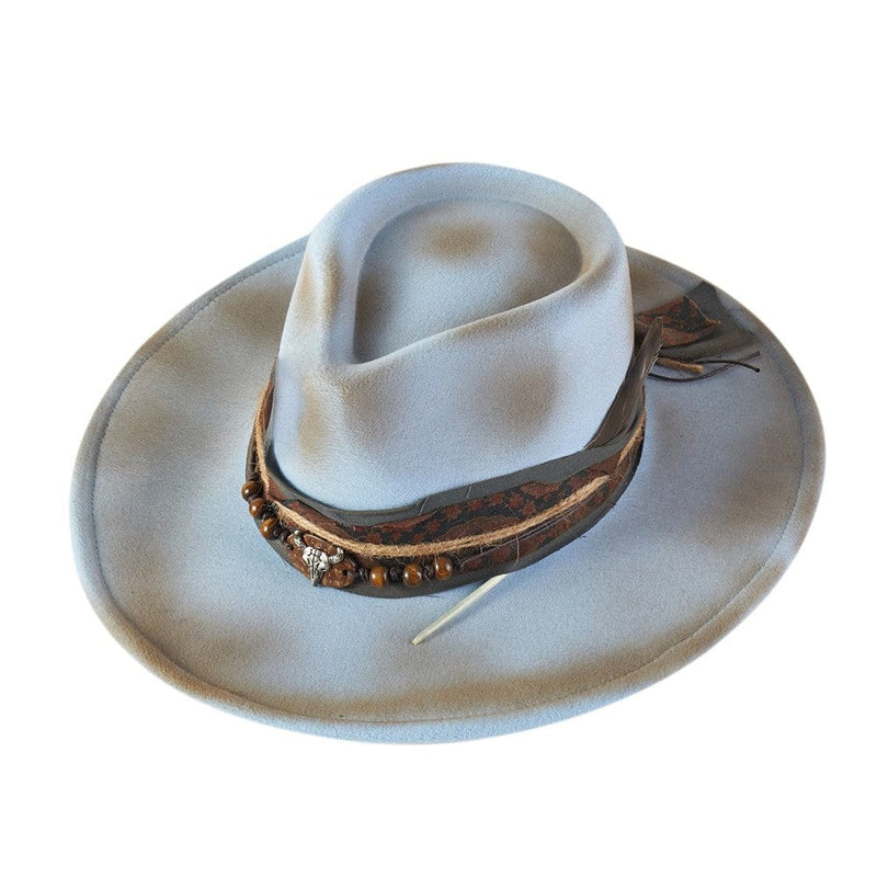 MH0269 Lily Mae Vintage Shapeable Cowboy/Fedora Hat - MiMi Wholesale