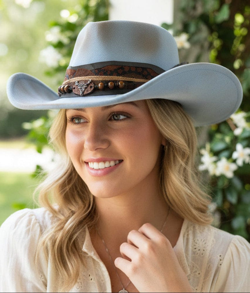 MH0269 Lily Mae Vintage Shapeable Cowboy/Fedora Hat - MiMi Wholesale