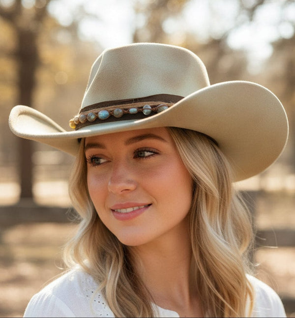 MH0273 Loretta Vintage Shapeable Cowboy/Fedora Hat - MiMi Wholesale