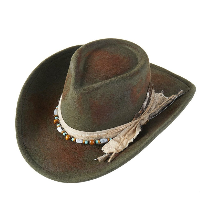 MH0275 Mabel Vintage Shapeable Cowboy/Fedora Hat - MiMi Wholesale