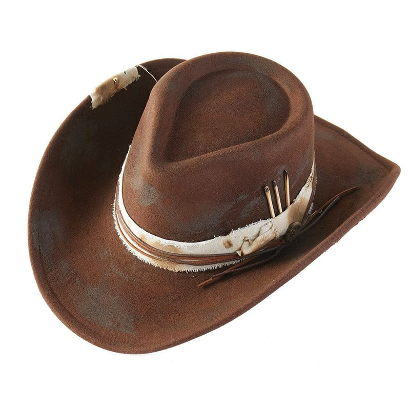 MH0277 Carrie Vintage Shapeable Cowboy/Fedora Hat - MiMi Wholesale