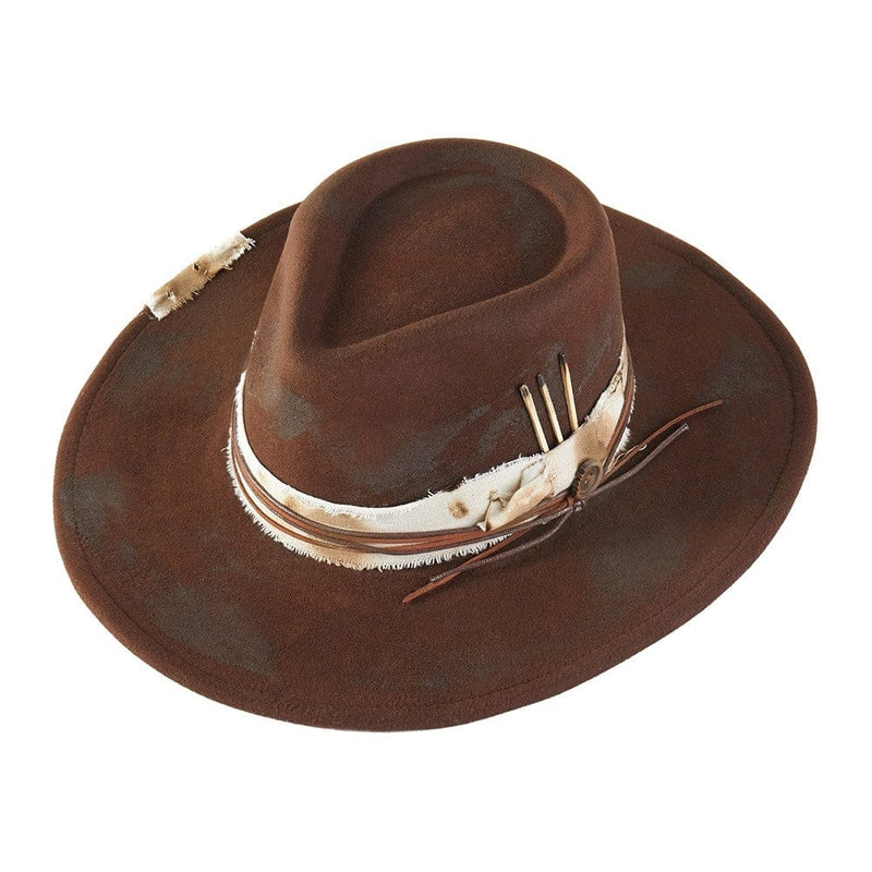 MH0277 Carrie Vintage Shapeable Cowboy/Fedora Hat - MiMi Wholesale