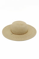 MH0286 Wide Brim Straw Hat With Starfish Sequin Charm Band - MiMi Wholesale