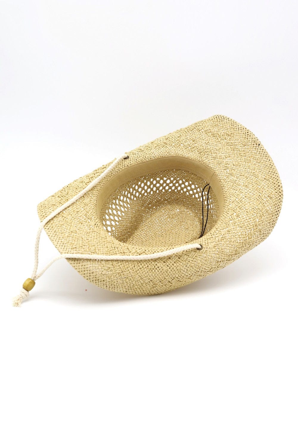 MH0291 Antique Detail Western Straw Cowboy Hat - MiMi Wholesale