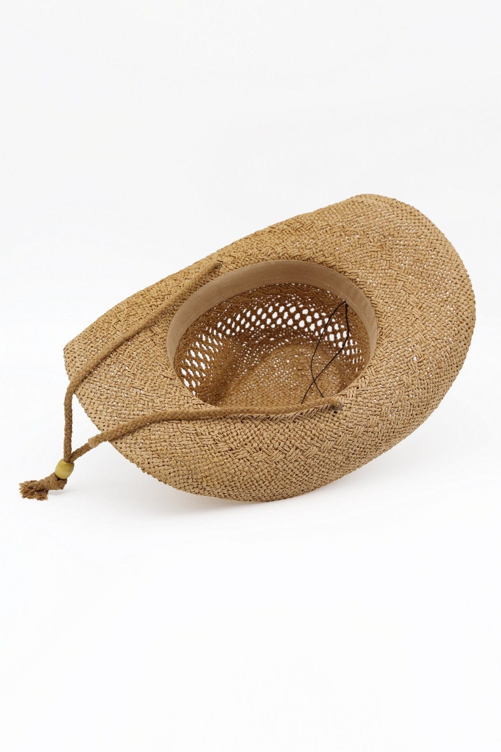 MH0291 Antique Detail Western Straw Cowboy Hat - MiMi Wholesale