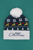 MH0373 Merry Christmas Pompom Beanie - MiMi Wholesale