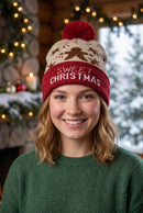 MH0374 Sweet Christmas Pompom Beanie - MiMi Wholesale