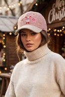 MH0381 Nutcracker Candy Embroidered Sherpa & Corduroy Cap - MiMi Wholesale