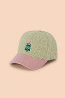 MH0384 Christmas Tree Embroidered Sherpa & Corduroy Cap - MiMi Wholesale