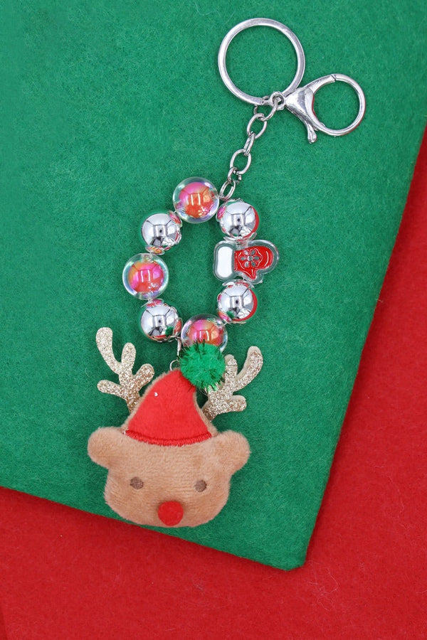 MK1005 Rudolph Reindeer Christmas Keychain - MiMi Wholesale