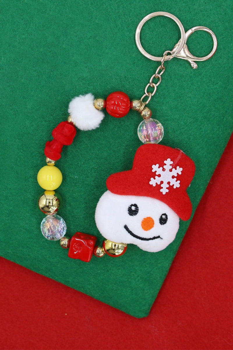 MK1013 Snowman Christmas Keychain Bracelet - MiMi Wholesale