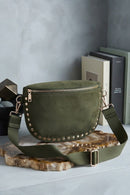 SD701 Carina Suede Studded Crossbody Bag