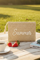 MP0326 Straw Summer Pouch - MiMi Wholesale