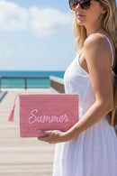 MP0326 Straw Summer Pouch - MiMi Wholesale