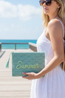 MP0326 Straw Summer Pouch - MiMi Wholesale