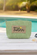 MP0340 Summer Patch Vintage Cosmetic Pouch - MiMi Wholesale