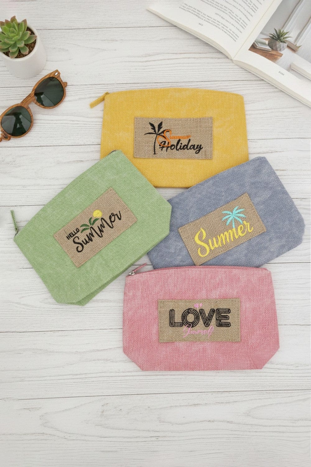 MP0340 Summer Patch Vintage Cosmetic Pouch - MiMi Wholesale