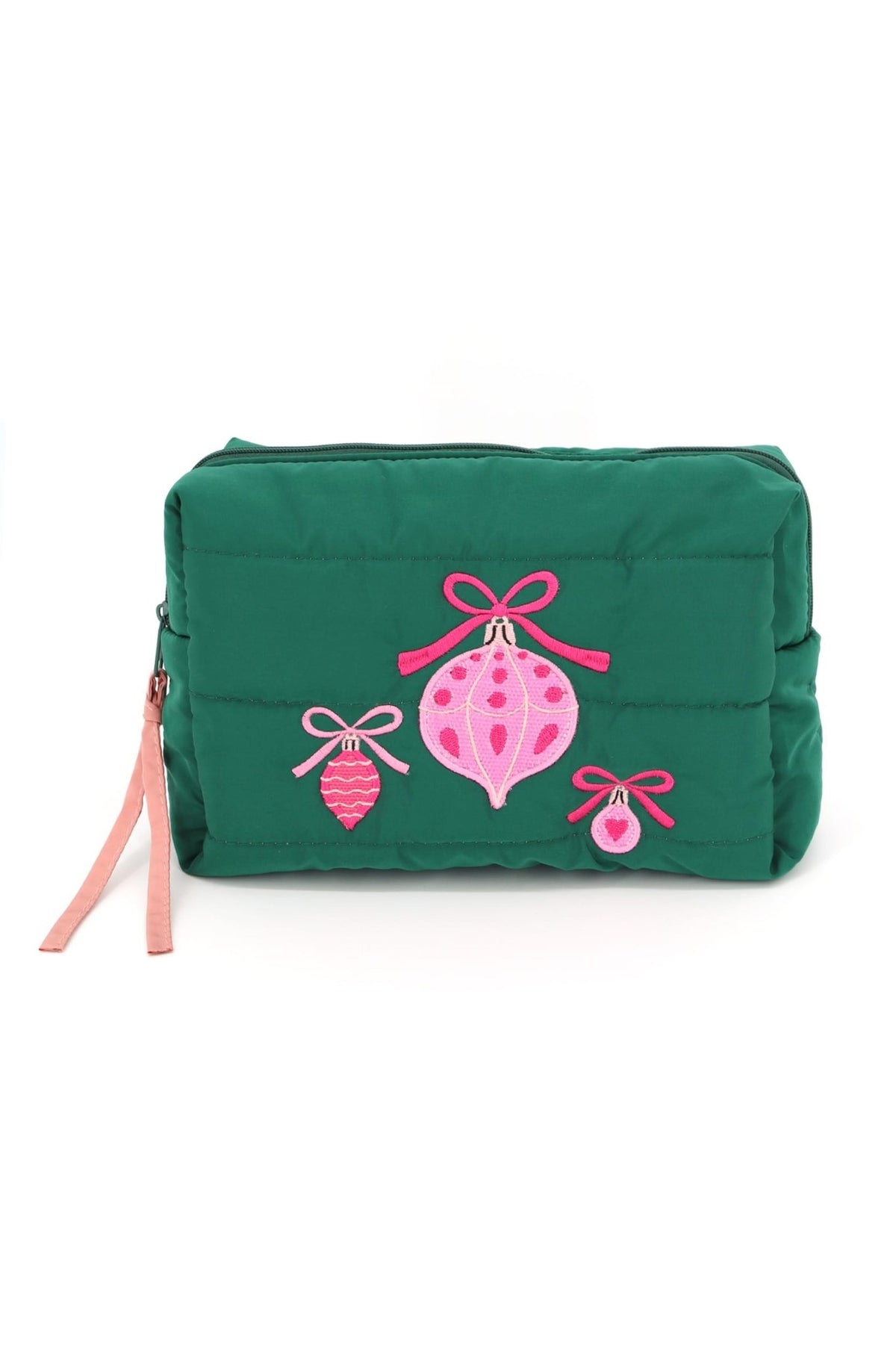 MP0372 Holiday Ornament Quilted Puffer Pouch - MiMi Wholesale