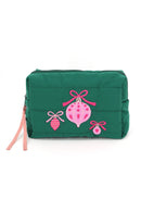 MP0372 Holiday Ornament Quilted Puffer Pouch - MiMi Wholesale