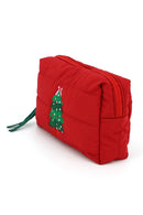 MP0374 Christmas Tree Quilted Puffer Pouch - MiMi Wholesale